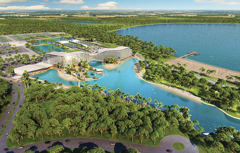 Sparkling water views of Lake Nona